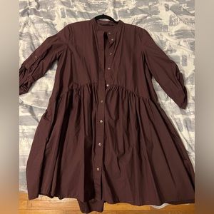 Zara button down shirt-dress